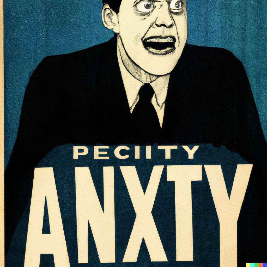 a representation of anxiety, movie poster from the '40s